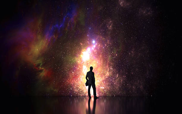 istock man looking to the future - 3d illustration - rendering (3d model) 1184042039