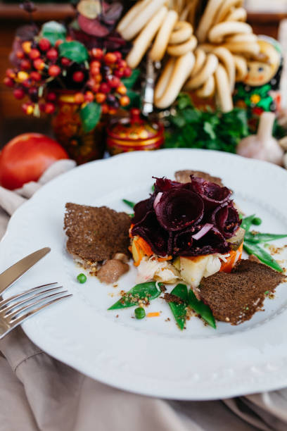 istock Salad herring under a fur coat 1184045884