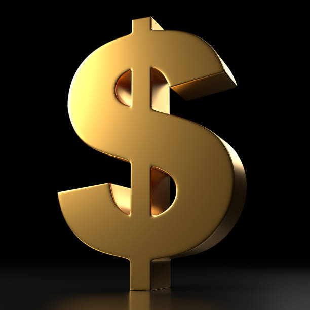 istock Goldern dollar sign isolated on white background 1184046104