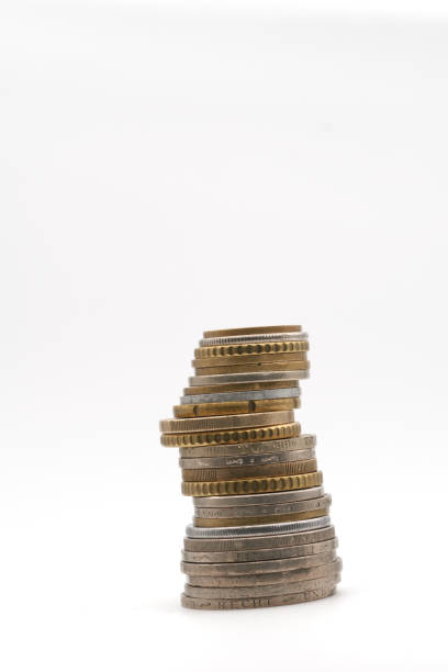 istock Coin tower build with europian countries moneys 1184047139