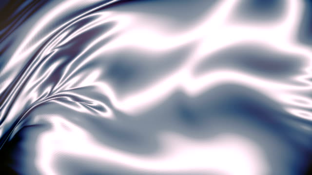 Abstract silver shiny metallic cloth. Slow motion animation background. Elegant decoration. 4K, Ultra HD resolution