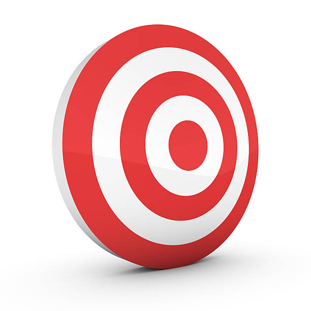 istock A free standing, big Target sign isolated on white 118406034