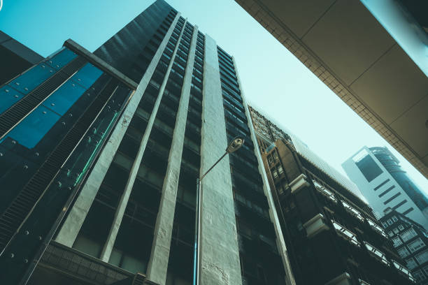 istock Modern office building close up in Hong Kong 1184062647