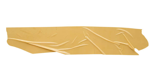 istock Brown adhesive tape isolated on white background 1184062798