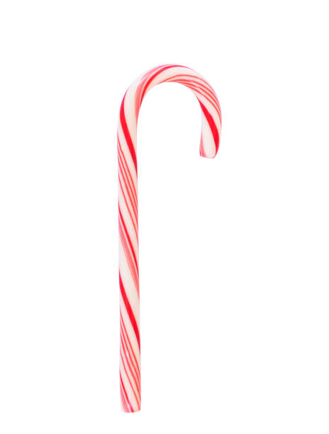 istock Candy cane (isolated on white background with clipping path) sugar sweet food for Christmas template design decoration element 1184063208