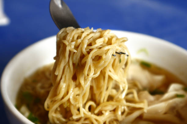 istock Wanton noodle soup and siopao 1184073205