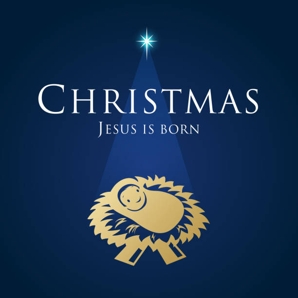 illustrations, cliparts, dessins animés et icônes de naissance de noel de jésus-christ - spot lit