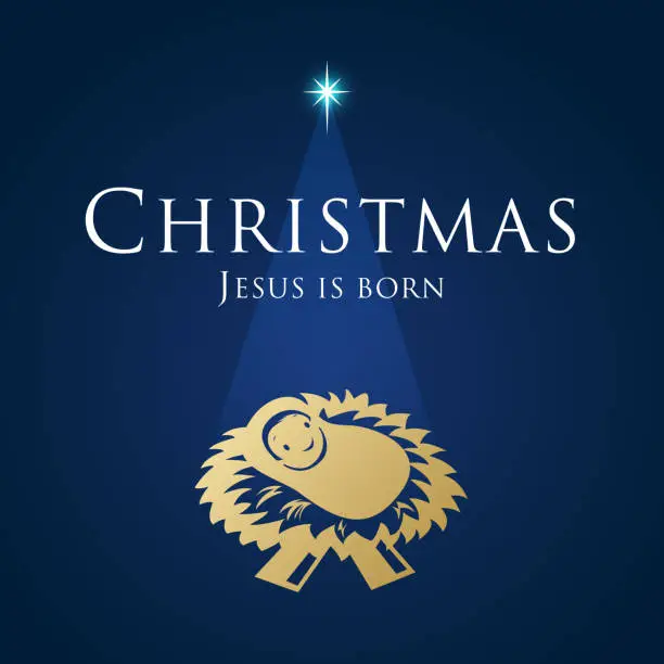 Vector illustration of Christmas Birth of Jesus Christ