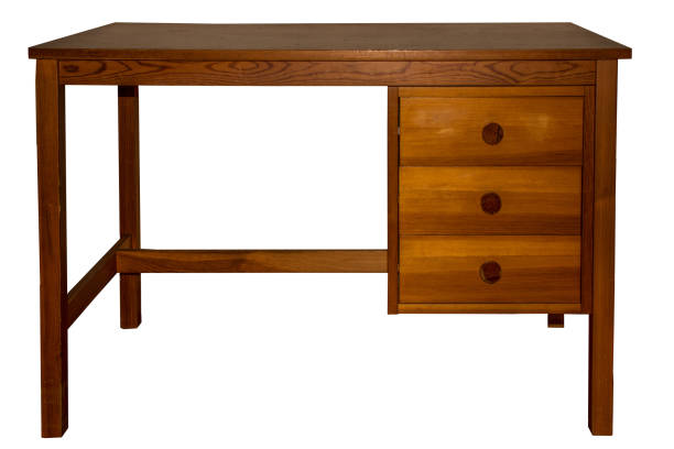istock Wooden office table with drawers 1184087859