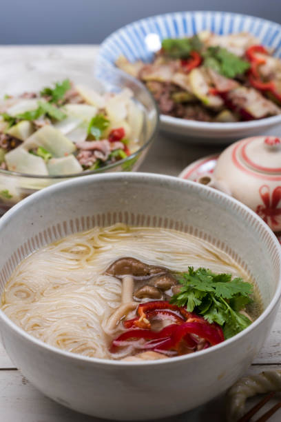 istock Thai noodles with chicken and ethnic side dish 1184094966