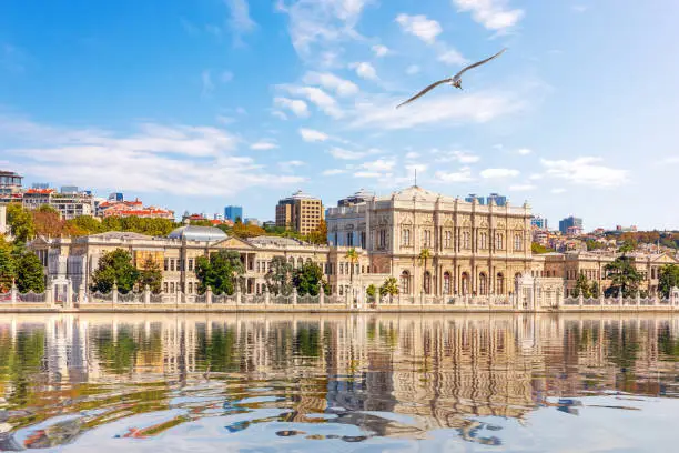 Beautiful Dolmabahce Palace in Istanbul city, Turkey.