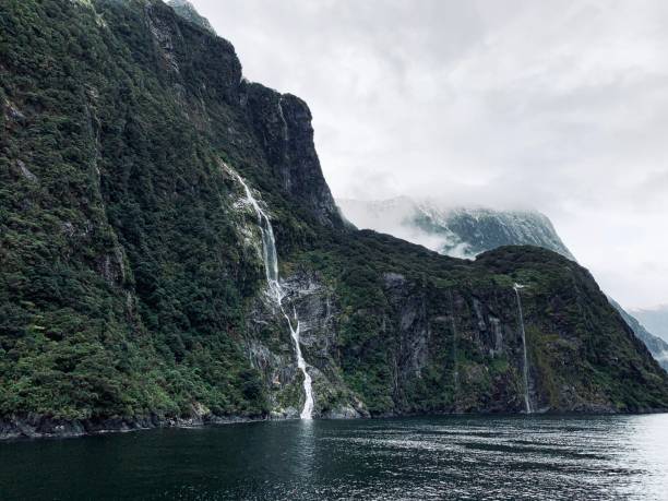 istock Waterfalls in Milford sound 1184102682
