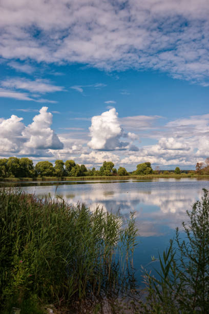 istock Monastery lake in sunny weather. 1184102737
