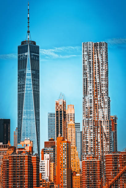 istock Lower Manhattan  from Brooklyn Bridge which across the East Rive, between Manhattan and Brooklyn. New York. 1184104423