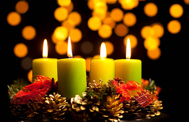 Advent wreath Adventskranz advent wreath  advent candle wreath adventskranz stock pictures, royalty-free photos & images