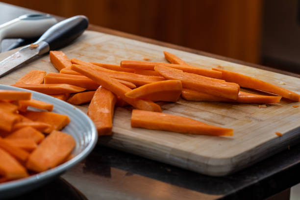 istock Sweet Potato Fries, Chips, Vegan 1184105463