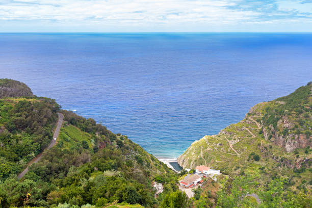 istock Costal hiking path from Santana to Sao Jorge, Madeira 1184107572