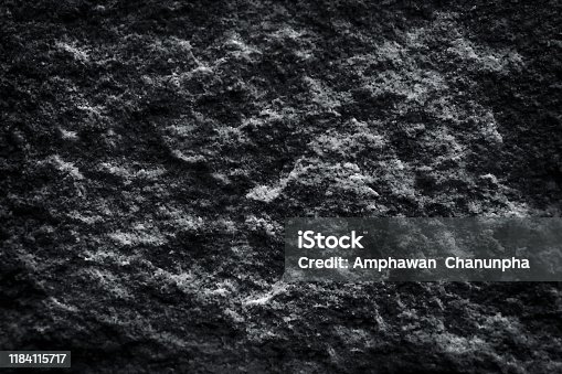 istock Natural stone dark black slate texture granite rough seamless patterns on background 1184115717