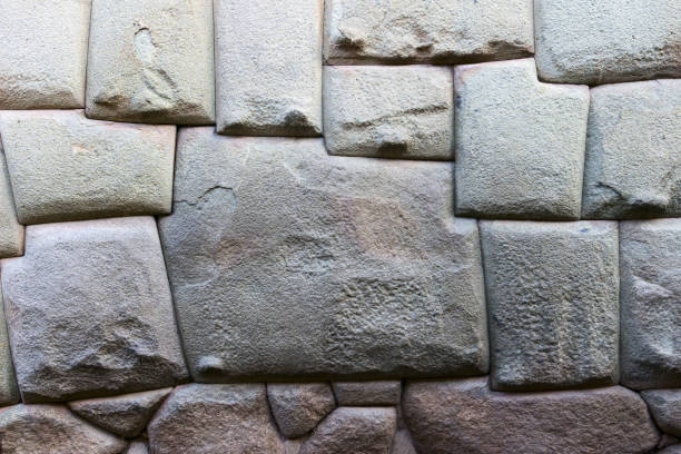 The famous twelve-sided Inca Stone wall on streets of Cusco, Peru