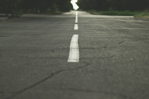 istock Empty race track and markings. New asphalt pavement 1184120618