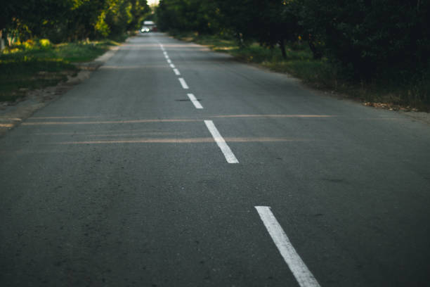 istock Empty race track and markings. New asphalt pavement 1184120668