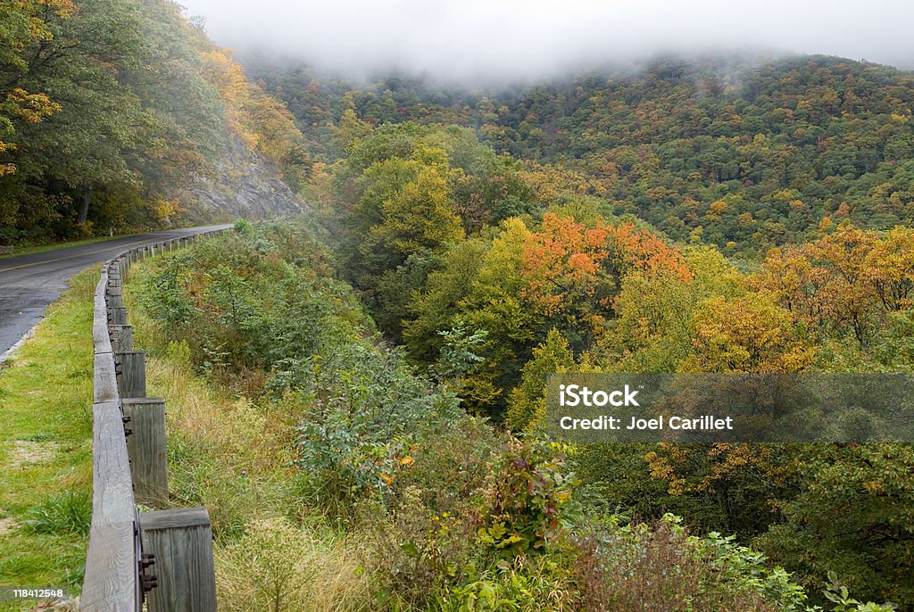 Blue Ridge Parkway outono - Foto de stock de Asheville royalty-free