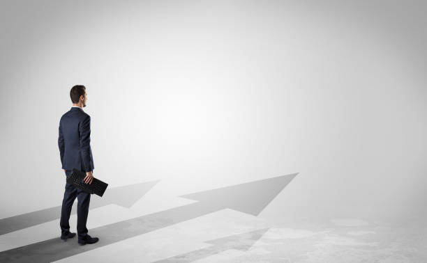 istock Man on the direction of success 1184139282