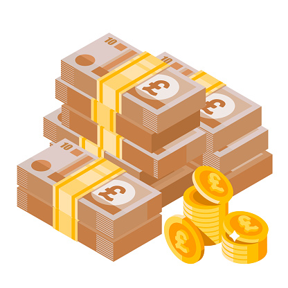 Cartoon Heap Of Pound Sterling Big Pile Of English Money Money Icon In  Isometric Style Stock Illustration - Download Image Now - iStock