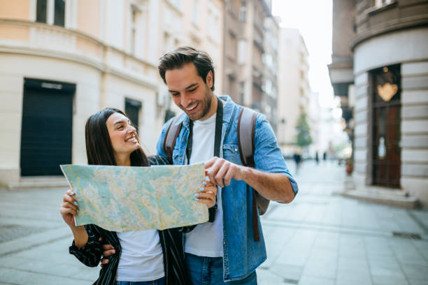 istock Couple of tourists 1184142203