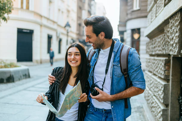 istock Couple of tourists 1184142206