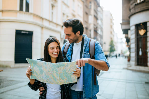 istock Couple of tourists 1184142207