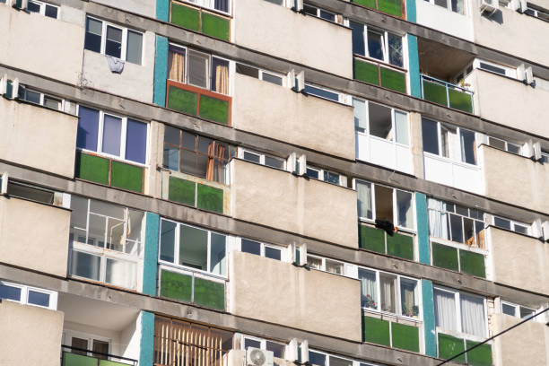 istock Cluj Napoca, Communist era apartment block 1184146336