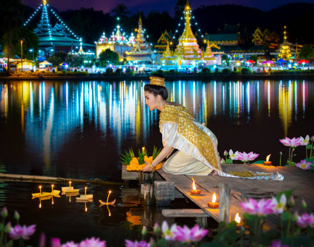 istock Woman in Thai traditional costume. 1184149468