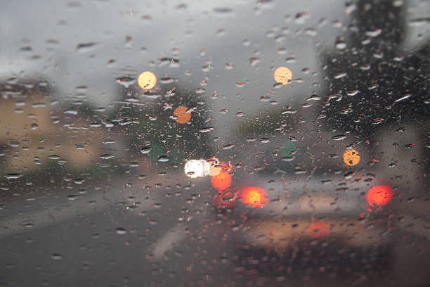 istock Driving in a Raining Day, Car Glass 118415405