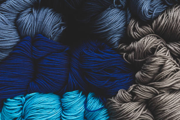 istock Balls of colorful silk yarn. 1184156439