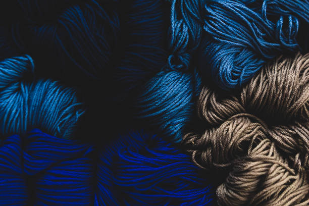 istock Balls of colorful silk yarn. 1184156484