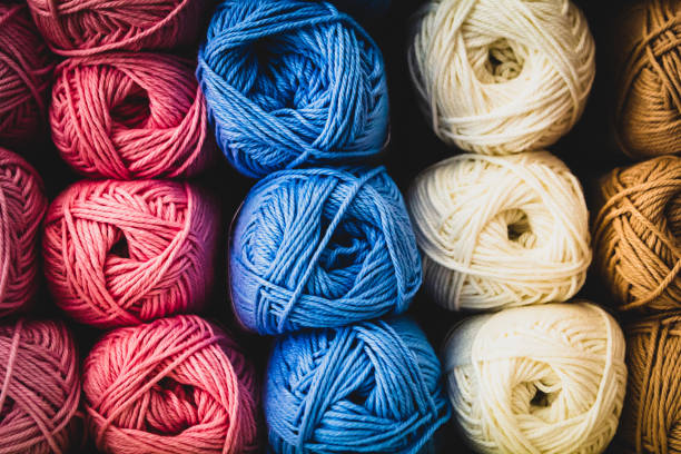istock Balls of colorful wool yarn. 1184156528
