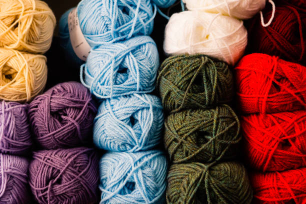 istock Balls of colorful wool yarn. 1184158067