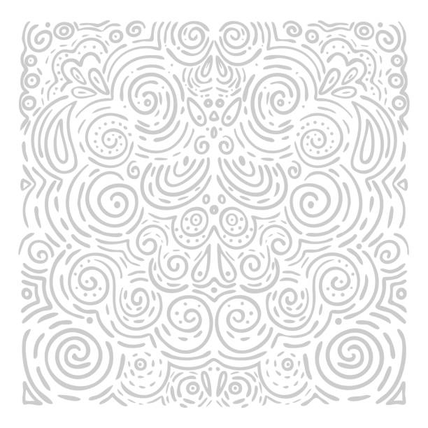 カールと装飾品のかわいい背景をベター。 - paisley textile floral pattern pattern点のイラスト素材／クリップアート素材／マンガ素材／アイコン素材