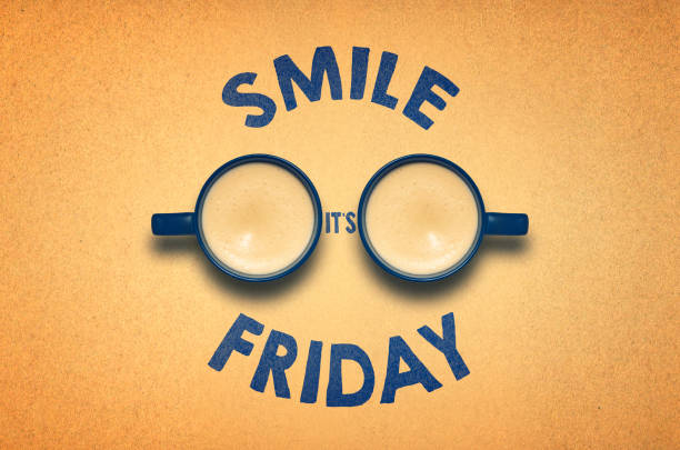 Weekend is Coming Smile It's Friday - Weekend is Coming Background With Funny Face friday stock pictures, royalty-free photos & images