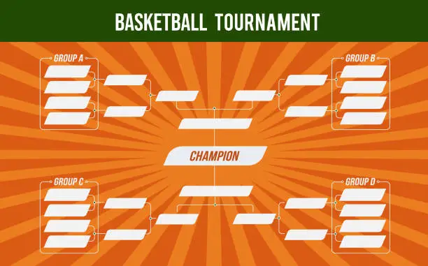 Vector illustration of Basketball banner. Basket tournament. Basketball match or basketball tournament.