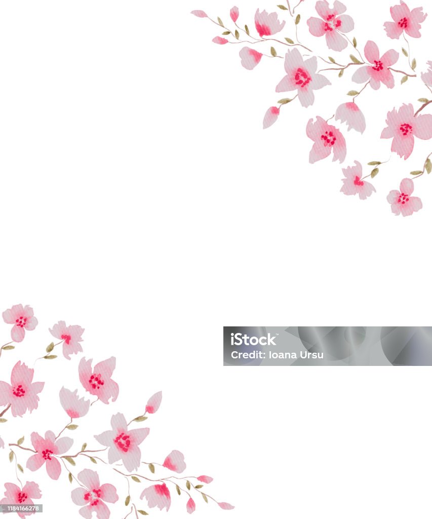 Blossom Japanese Sakura Cherry Flower Pattern Stock Illustration - Download  Image Now - Cherry Blossom, Floral Pattern, Japan - iStock