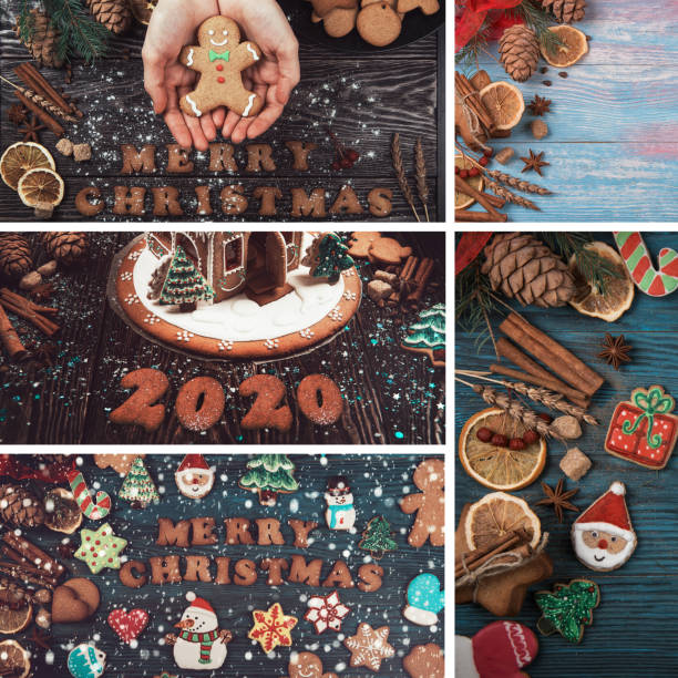 Set of different New year images