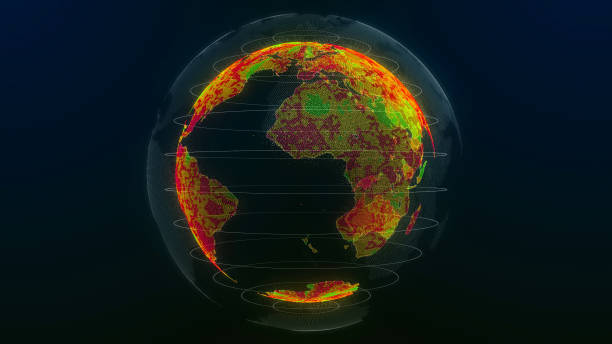 globale erwärmung natur. 3d-illustration - global warming stock-fotos und bilder