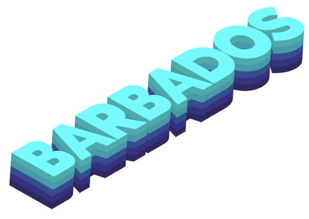 barbados word isometric 3d rendering isolated background - thimble sewing item close up studio shot imagens e fotografias de stock