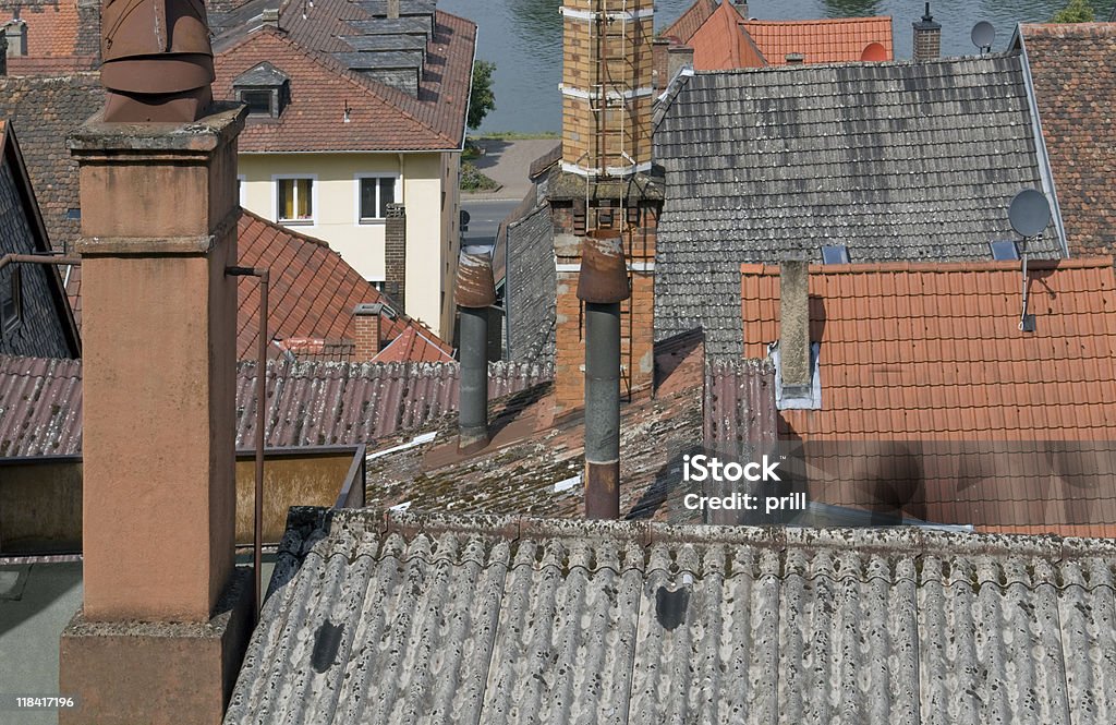 rsunny illuminated roof scenery in Miltenberg  roof scenery in Miltenberg, a small town in Southern Germany Abstract Stock Photo