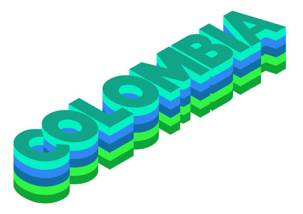 istock Colombia word isometric 3d rendering isolated background 1184172595