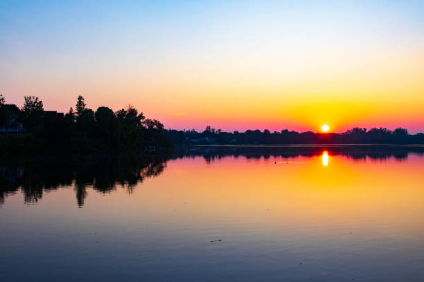 istock Sunrise over lake 1184173245