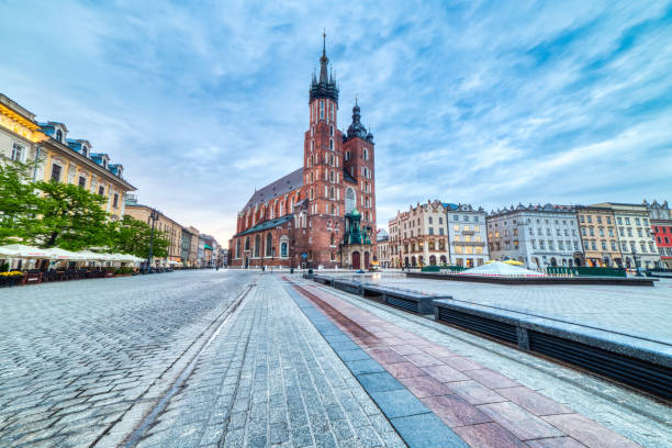istock St. Mary's Basilica on the Krakow Main Square during the Day, Krakow 1184175364