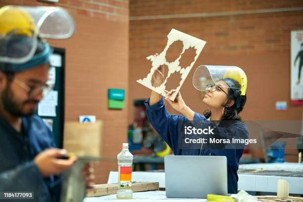 Student Project Image Students Working On Project In Classroom Stock Photo - Download Image ...